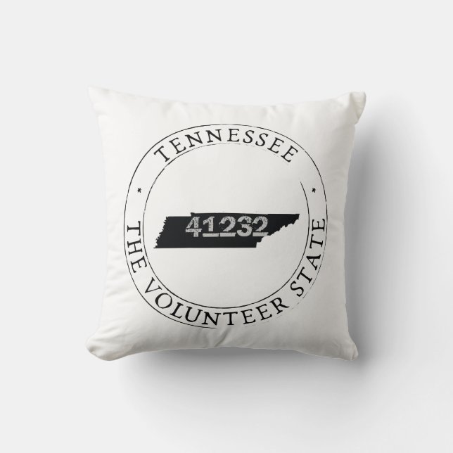 Tennessee Zip Code Kissen (Vorderseite)