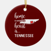 Tennessee Zuhause ist das Herz Keramik Ornament (Vorne)