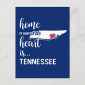 Tennessee Zuhause ist das Herz Postkarte (Vorderseite)