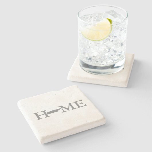 Tennessee Zuhause Staat Shaped Letter Tennessean Steinuntersetzer (Seitenansicht)