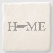 Tennessee Zuhause Staat Shaped Letter Tennessean Steinuntersetzer (Vorderseite)