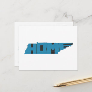 Tennessee Zuhause Staat Staat Map Shaped Blue Postkarte