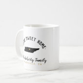 Tennessee Zuhause Sweet Zuhause Family Monogram Ta Kaffeetasse (Vorderseite Links)