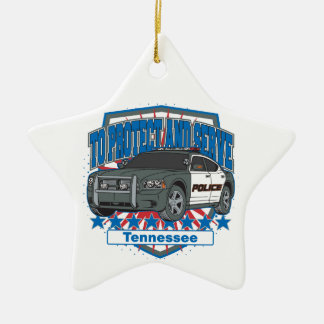 Tennessee, zum des Polizei-Streifenwagens zu Keramik Ornament