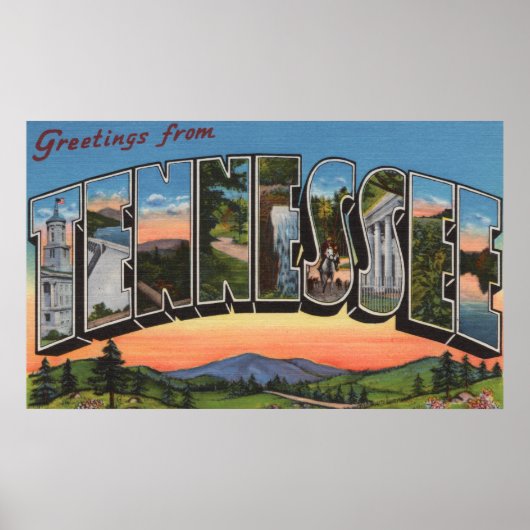 TennesseeGroße BuchstabenszenenTennessee Poster (Vorne)