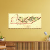 TennesseePanoramakarteTennessee Leinwanddruck (Insitu (Wohnzimmer))