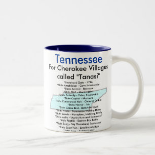 Tennesseesymbole u. -karte zweifarbige tasse