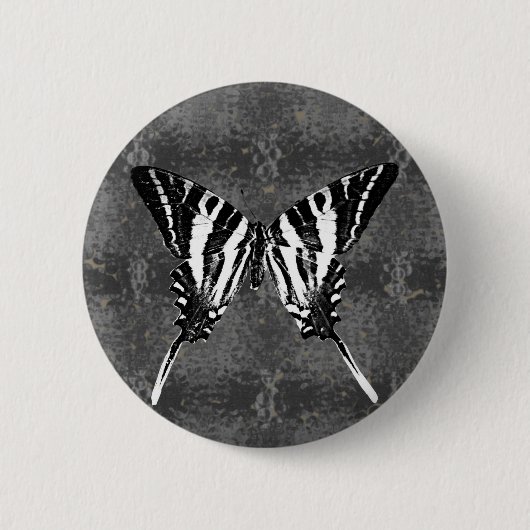 Tennesseezebra-Frack-Schmetterling Button (Vorderseite)