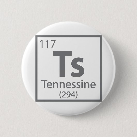 Tennessin - Tennessee Science Periodic Table Button (Vorderseite)