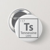 Tennessin - Tennessee Science Periodic Table Button (Vorne & Hinten)