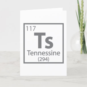 Tennessin - Tennessee Science Periodic Table Feiertagskarte