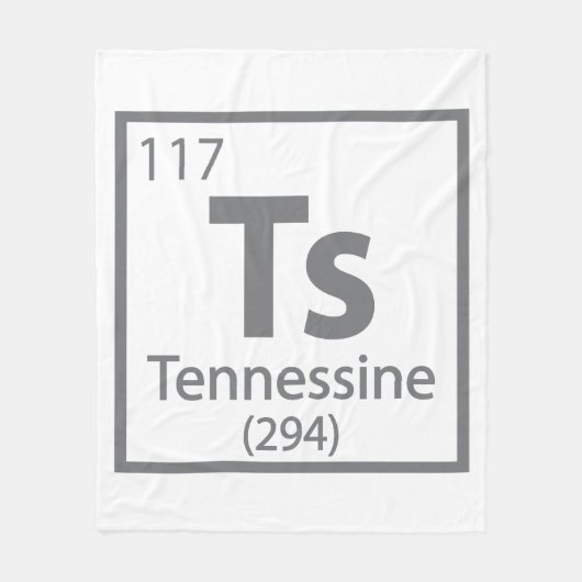 Tennessin - Tennessee Science Periodic Table Fleecedecke (Vorderseite)