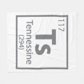 Tennessin - Tennessee Science Periodic Table Fleecedecke (Vorderseite (Horizontal))