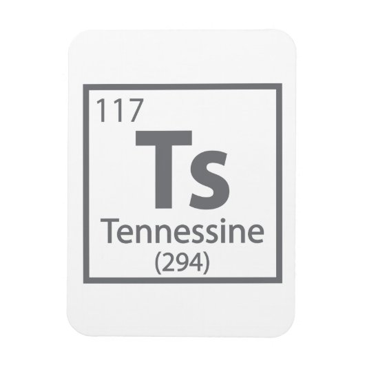Tennessin - Tennessee Science Periodic Table Magnet (Vertikal)