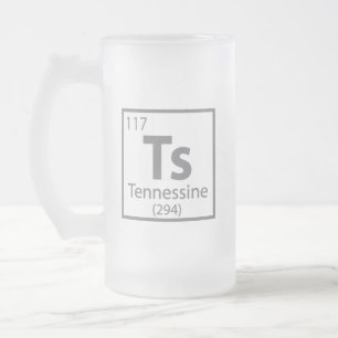 Tennessin - Tennessee Science Periodic Table Mattglas Bierglas