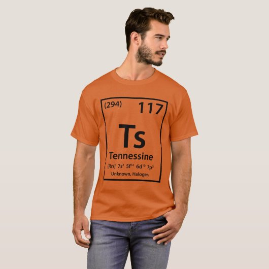 Tennessine-Element (schwarz) T-Shirt (Vorne ganz)