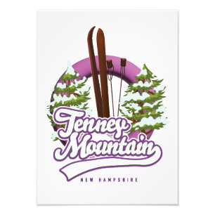 Tenney Mountain New Hampshire Ski Logo Fotodruck