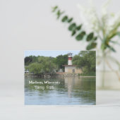 Tenney Park, Madison Wisconsin Lighthouse Postkarte (Stehend Vorderseite)
