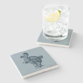 Tenniels Dodo Marble Stone Untersetzer (Seitenansicht)