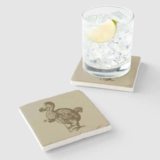 Tenniels Dodo Marble Stone Untersetzer (Seitenansicht)