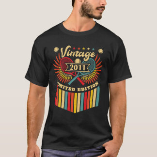 Tennis 11. Geburtstag Jungen Mädchen Vintag 2011 T T-Shirt