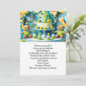 Tennis 1. Geburtstag für Jung Einladung (Stehend Vorderseite)