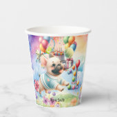 Tennis 1. Geburtstag Party für Hunde Lover Pappbecher (Vorderseite)