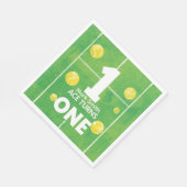 Tennis 1st Birthday on court Serviette (Ecke)