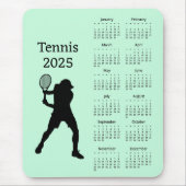 Tennis 2025 Kalender Mousepad (Vorne)