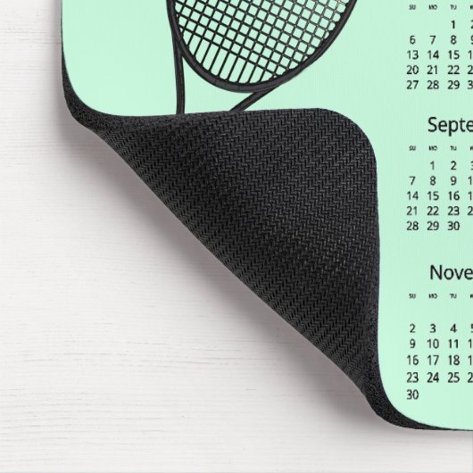Tennis 2025 Kalender Mousepad (Ecke)