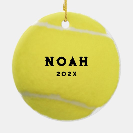Tennis 2025 Weihnachten Keramik Ornament (Hinten)