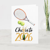 Tennis 2026 Neujahrsfeier  Karte (Vorderseite)