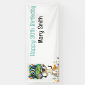 Tennis 30. Geburtstag für siamesische Katzen-Liebh Banner (Vertikal)