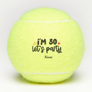 Tennis 30. Geburtstag Lass Party für Spieler Tennisbälle