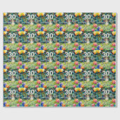 Tennis 30. Geburtstag Thema für siamesische Katzen Geschenkpapier (Flach)