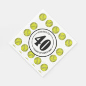 Tennis 40. Geburtstag für Tennis Party Serviette (Ecke)