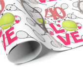 Tennis 40. Geburtstag Geschenkpapier (Rolleneckpunkt)