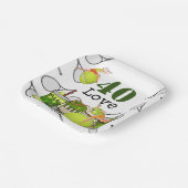 Tennis 40. Geburtstag Tennisball Liebe Pappteller (Gewinkelt)