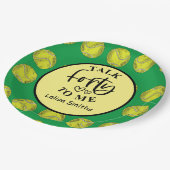 Tennis 40. Geburtstags-Plattenspieler Party Pappteller (Schrägansicht)