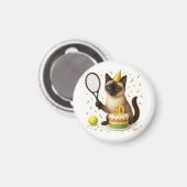 Tennis 50. Geburtstag für Cat Lovers Magnet (Vorderseite/Rückseite)