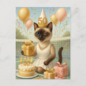 Tennis 50. Geburtstag für Cat Lovers Postkarte (Vorderseite)
