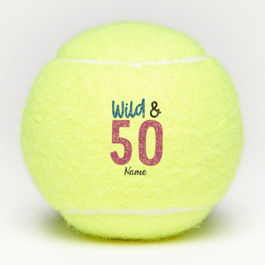 Tennis 50. Geburtstag für den Spieler Tennisbälle (Vorderseite)