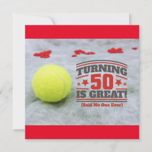 Tennis 50. Geburtstag ist eine großartige Karte