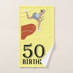 Tennis 50. Geburtstag lustige Geschenke für Spiele Handtuch