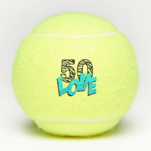 Tennis 50. Geburtstag mit Tennisball 50 LIEBE Tennisbälle