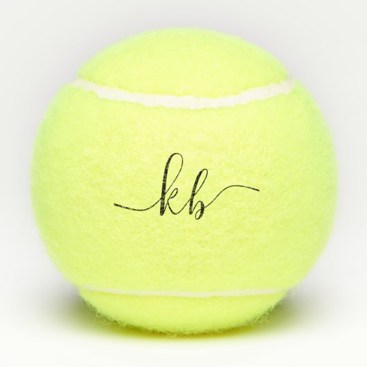 Tennis 50. Geburtstag Personalisiert Monogram Tennisbälle (Rückseite)