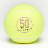 Tennis 50. Geburtstag Personalisiert Monogram Tennisbälle (Vorderseite)