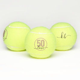 Tennis 50. Geburtstag Personalisiert Monogram Tennisbälle