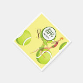 Tennis 50. Geburtstag Serviette (Ecke)