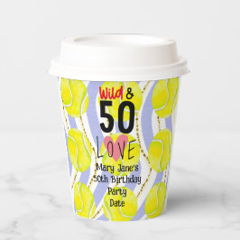 Tennis 50. Geburtstag Serviette für Party Pappbecher